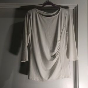 Talbots white dressy shirt 3/4 sleeves